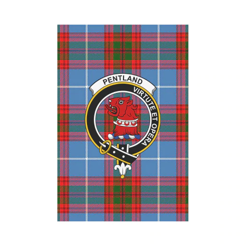 Clan Pentland Tartan Crest Garden Flag ZQ47 Clan Pentland Tartan Today   