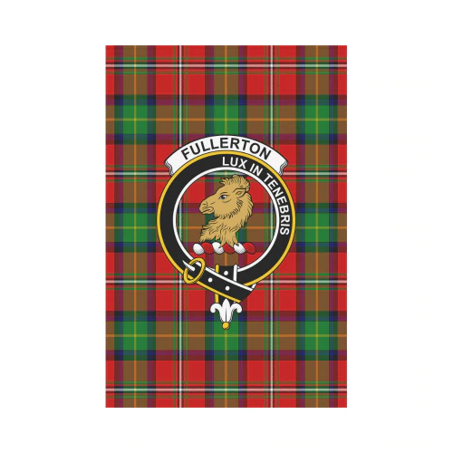 Clan Fullerton Tartan Crest Garden Flag CJ21 Clan Fullarton/Fullerton Tartan Today   