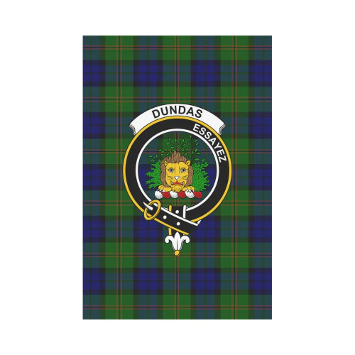 Clan Dundas Modern Tartan Crest Garden Flag OZ83 Clan Dundas Tartan Today   