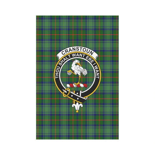 Clan Cranston Modern Tartan Crest Garden Flag UR11 Clan Hall Tartan Today   