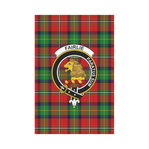 Clan Fairlie Modern Tartan Crest Garden Flag GW92 Clan Fairlie Tartan Today   