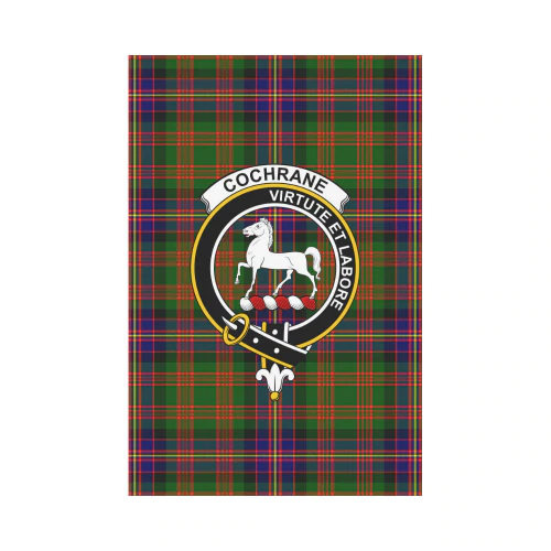 Clan Cochrane Modern Tartan Crest Garden Flag EZ77 Clan Cochrane Tartan Today   