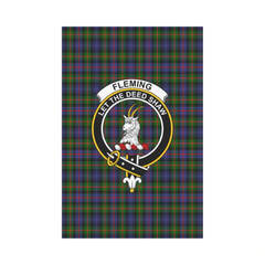 Clan Fleming Tartan Crest Garden Flag FP99 Clan Fleming Tartan Today   