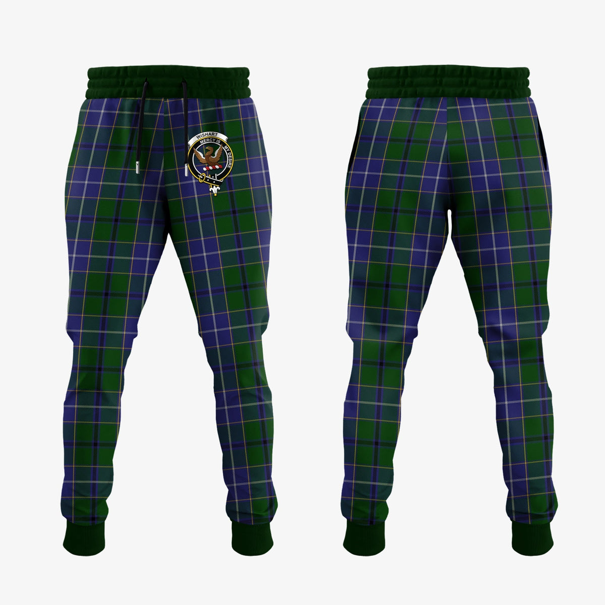 Clan Wishart Hunting Tartan Crest Jogger Sweatpants TW11 Clan Wishart Tartan Today   